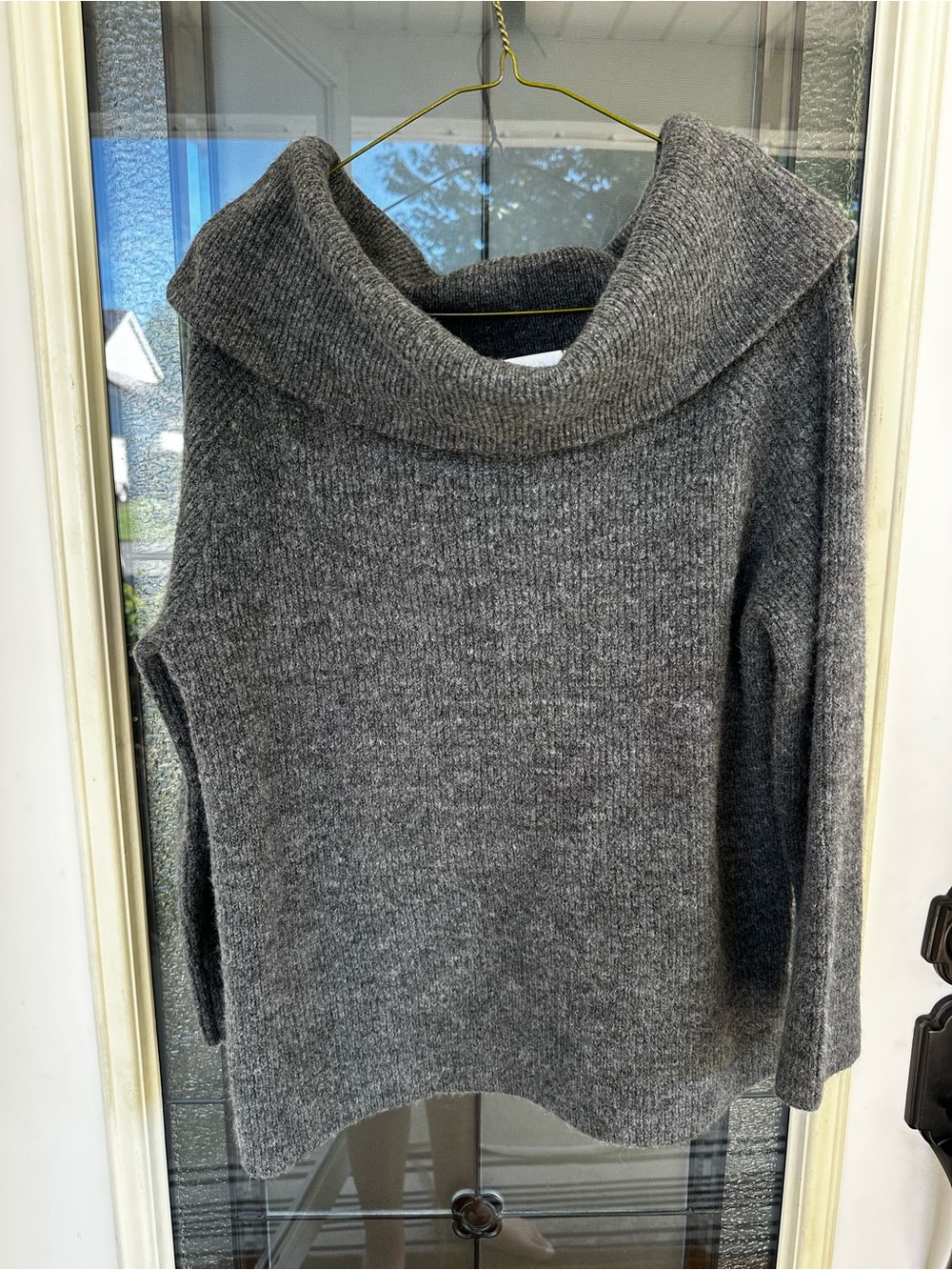 H&M Charcoal Gray Cowl Neck Sweater